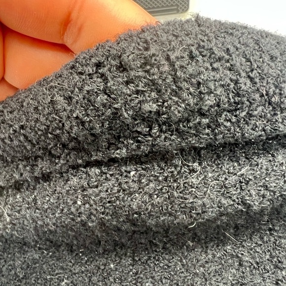 Eileen Fisher black wool black drape cardigan sweater size PL - Picture 7 of 9